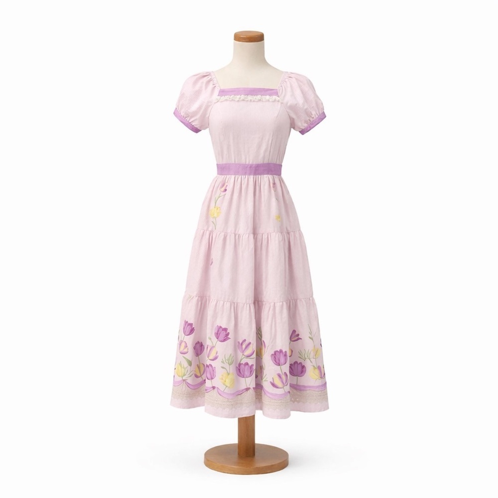 Innocent World M Floral Tiered polka dot purple JSK Lolita Dress